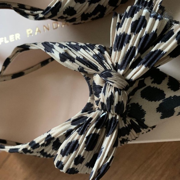 Loeffler Randall | Sylvana Pleated Knot Slingback Pump Leopard - Picture 3 of 10